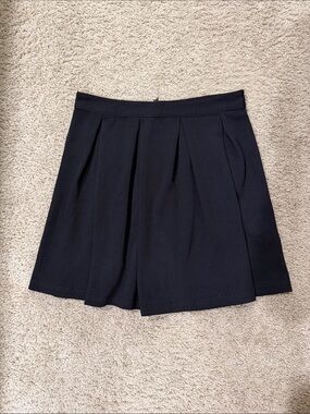 Women's Black Pleated Mini Skirt with Tailored Waist